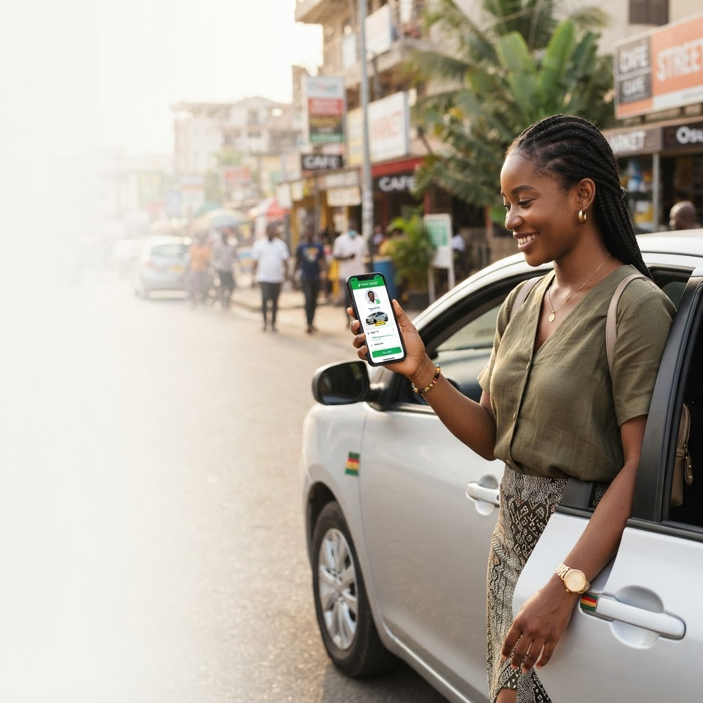 Passenger verifying a driver before a ride using AFINDY